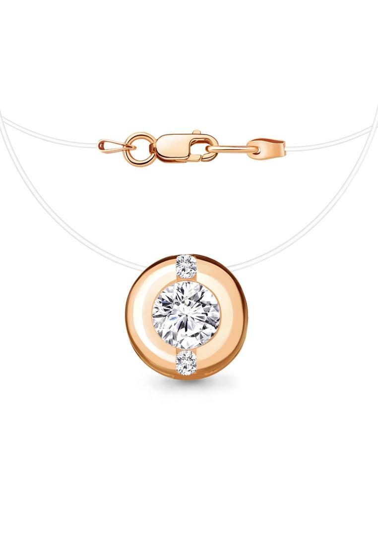 

Колье из лески/серебра 40 см Kari Jewelry 73623А.6, фианит, 73623А.6