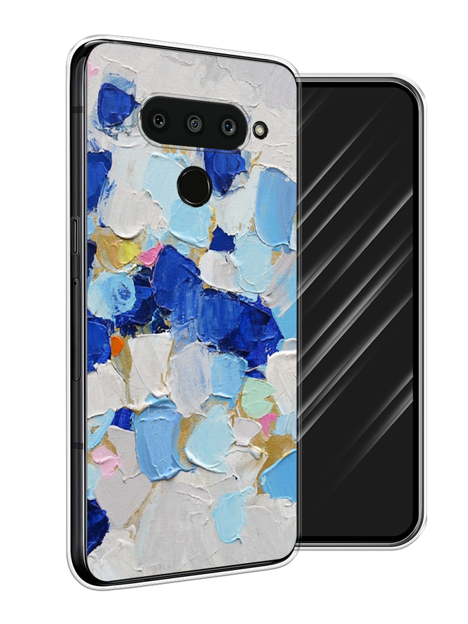 

Чехол Awog на LG V50 ThinQ "Холст сине-белый", Синий, 83850-10