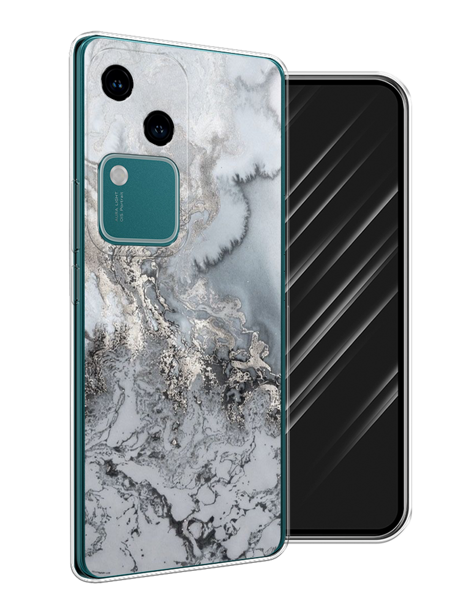 

Чехол Awog на Vivo V30/S18 "Морозная лавина серая", Серый;серебристый, 2610250-1