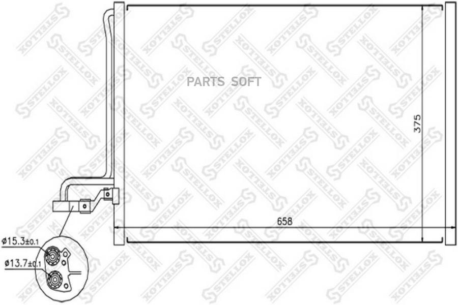 STELLOX 10-45713-SX_радиатор кондиционера!\ Volvo S40/V50 04>  1шт