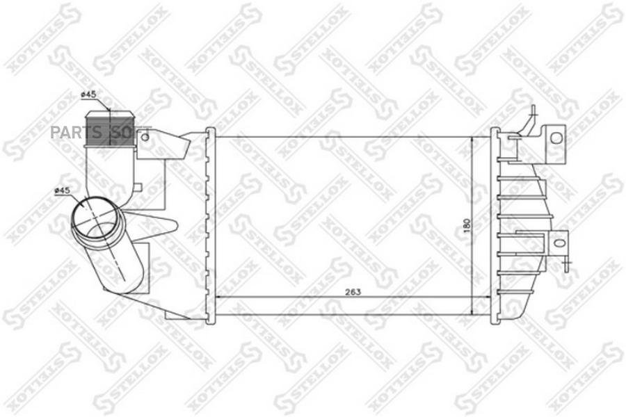 

STELLOX 10-40234-SX_интеркулер!\ Opel Astra H 1.3-1.9CDTI 04> 1шт