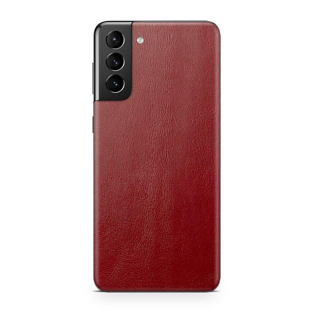 

Наклейка Glueskin из натуральной кожи Just Red для Samsung Galaxy S22 Plus, Красный