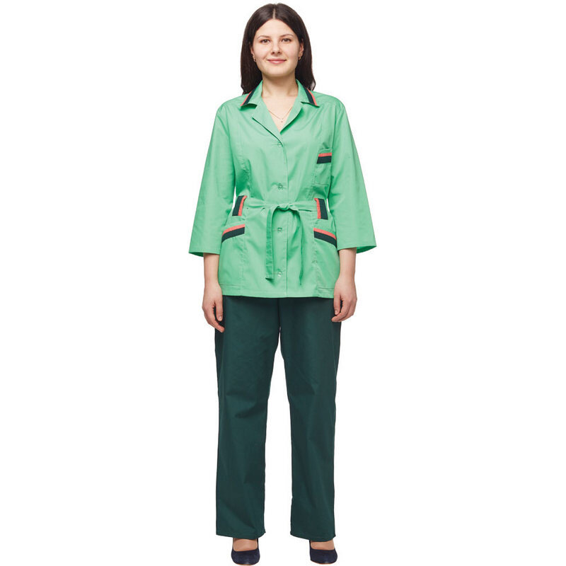 

Костюм рабочий женские NoBrand Дарина/у04-КБР салатовые/зеленые 56-58, 170-176, Зеленый, Дарина/у04-КБР