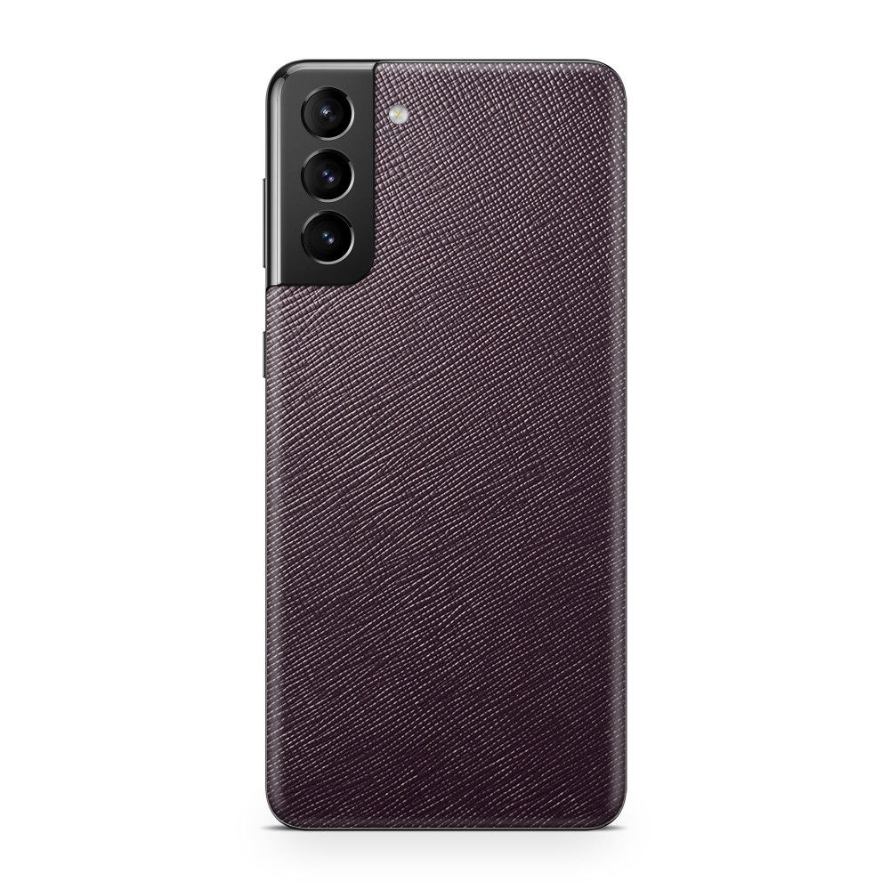 

Наклейка Glueskin с натуральной кожей Saffiano для Samsung Galaxy S21 Plus, Фиолетовый