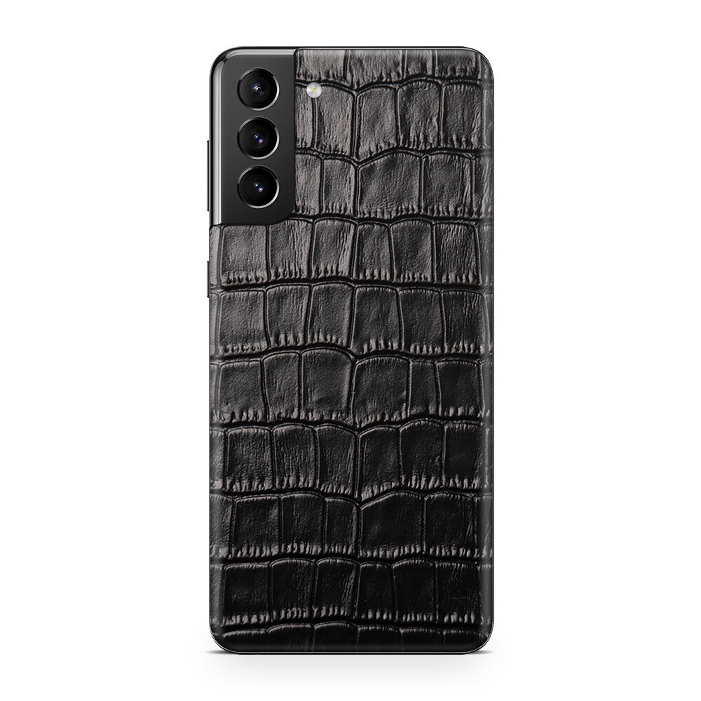 

Кожаная наклейка CROCO для Samsung Galaxy S21 Plus, Черный