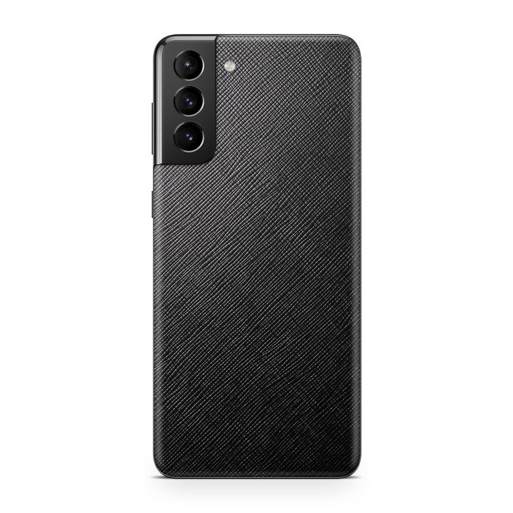 

Наклейка Glueskin с натуральной кожей Saffiano для Samsung Galaxy S21 Fe, Черный