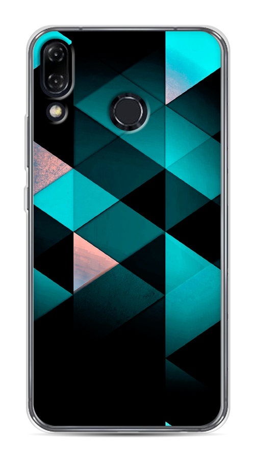 

Чехол Awog на Asus Zenfone 5Z ZS620KL "Геометрия 16", Голубой;черный, 43450-3