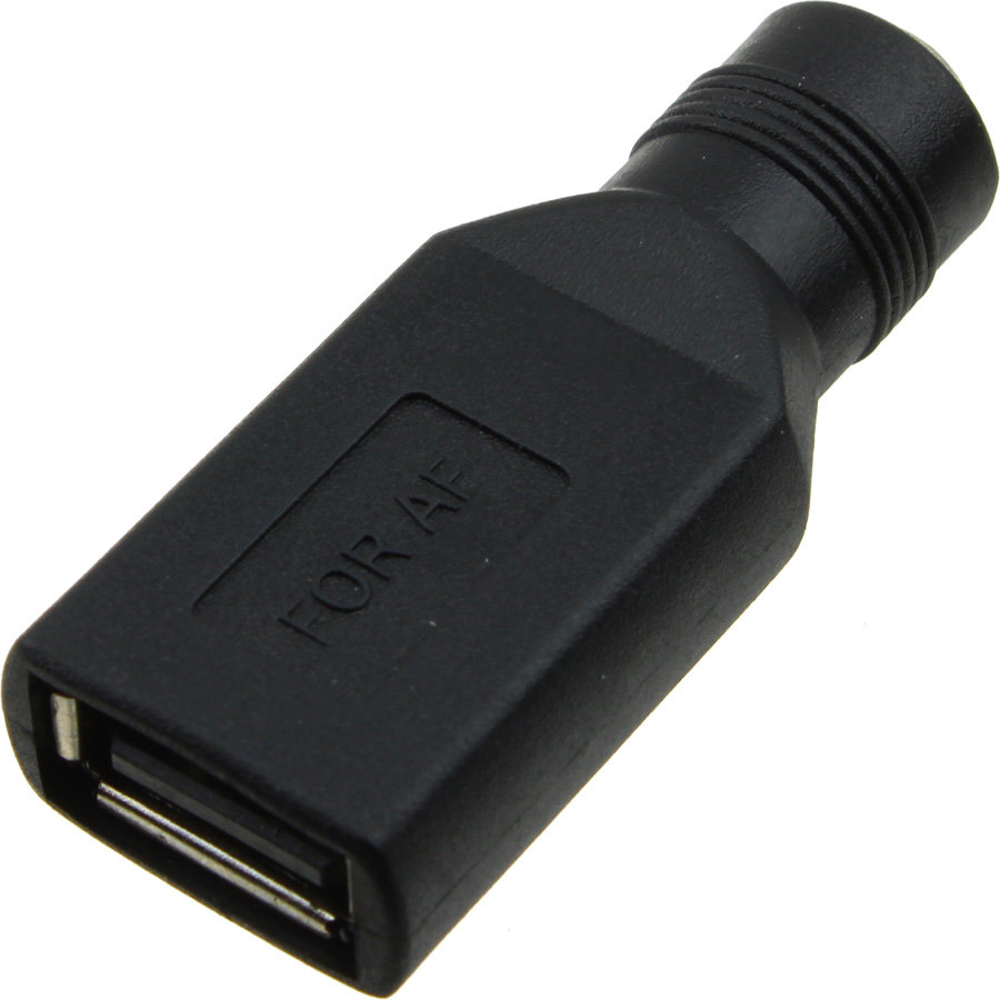 Переходник USB(G) -гнездо питания 5,5x2,1 прямой