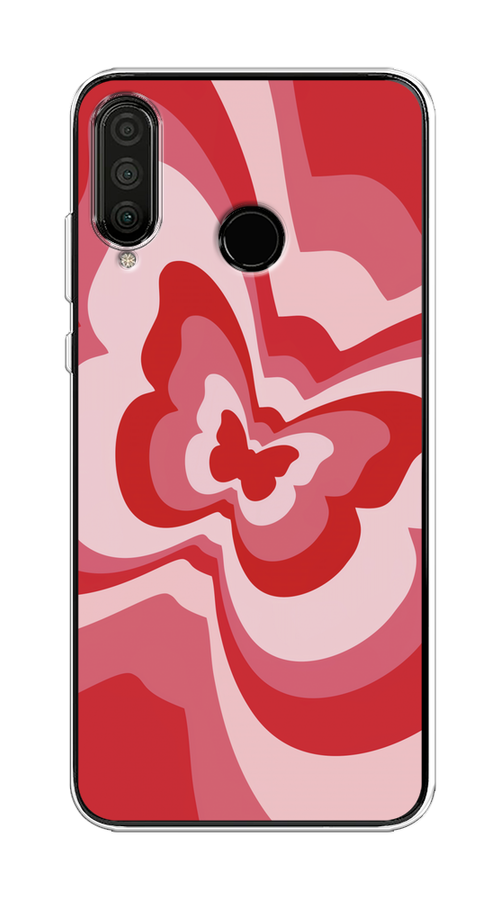 

Чехол на Huawei P30 Lite, Honor 20S/20 Lite 2020 "Бабочка в стиле хиппи", Красный;розовый, 611250-1