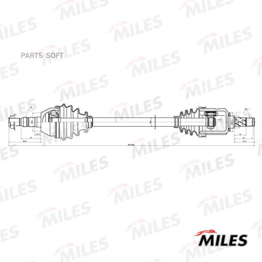 

Привод В Сборе Opel Astra H/Zafira B 1.2-1.6 04- Прав. Miles арт. gc02168