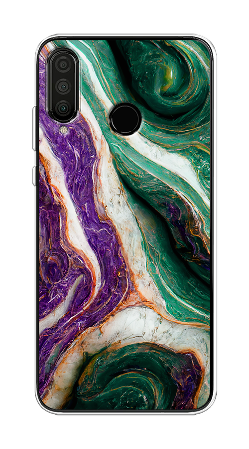 

Чехол на Huawei P30 Lite/Honor 20S/20 Lite 2020 "Фиолетово-зеленый мрамор", Зеленый;фиолетовый, 611250-1