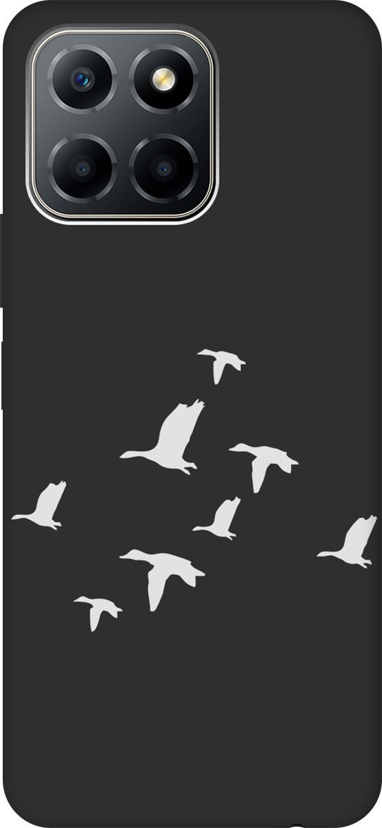 

Чехол на Honor X6/X8 5G с 3D принтом "Flock of Ducks W" черный, Черный;серый, 158182