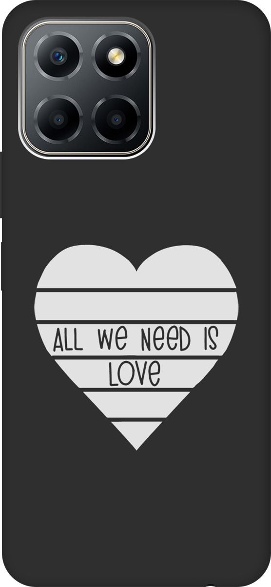 

Чехол на Honor X6/X8 5G с 3D принтом "All We Need is Love W" черный, Черный;белый, 158181