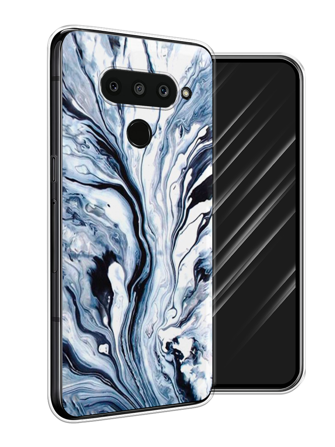 

Чехол Awog на LG V50 ThinQ "Голубой минерал мрамор", 83850-3