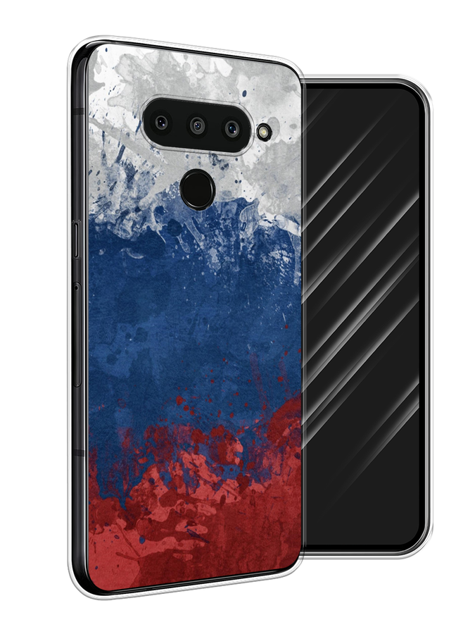 

Чехол Awog на LG V50 ThinQ "Флаг России неровный", Белый;синий;красный, 83850-5