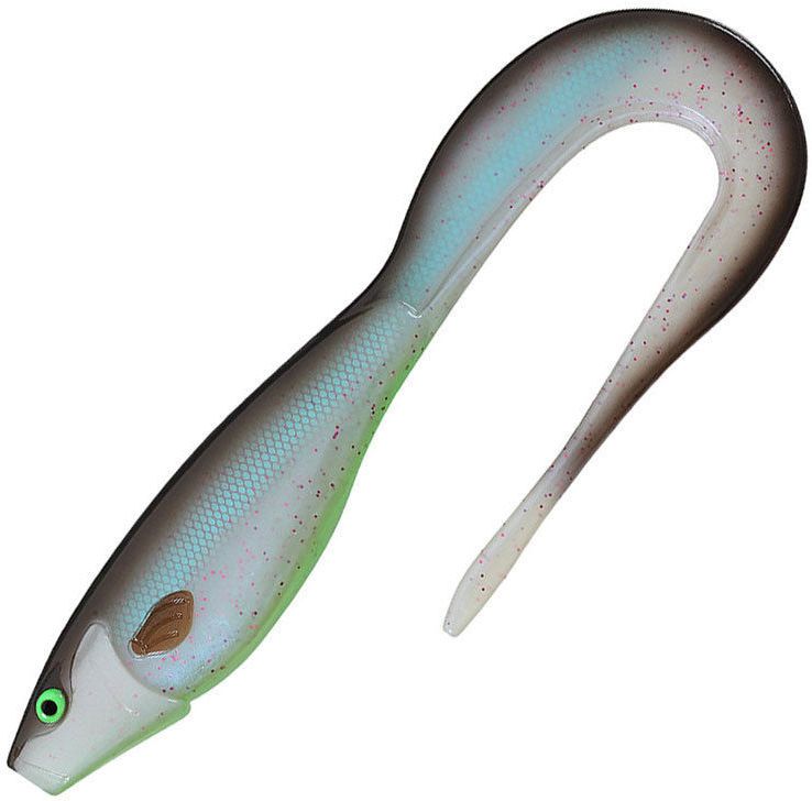 

Мягкие приманки Frapp TRICKY TAIL Painted Colors 8.0" # 105 (1шт), Белый;зеленый;серебристый, TRICKY TAIL