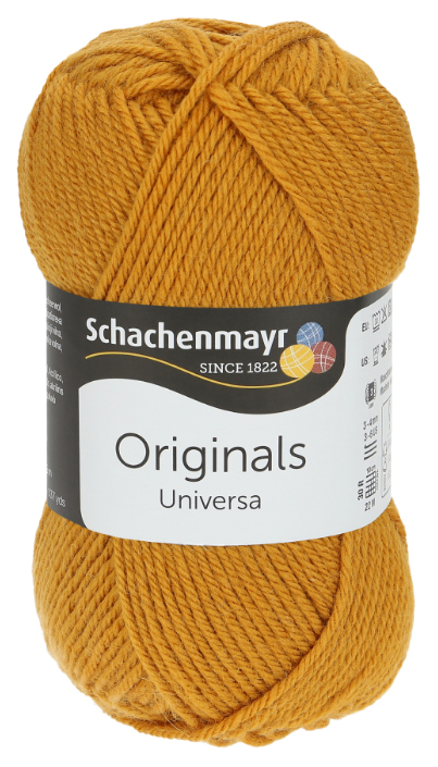 

Пряжа Schachenmayr 9801875 Universa Originals (00124, goldgelb), Горчичный, Universa