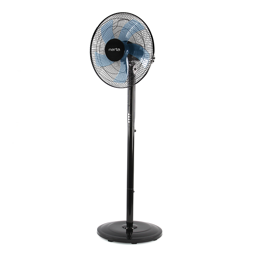 Вентилятор напольный Marta MT-FN2542 черный; голубой вентилятор lofans desktop circulation fan голубой