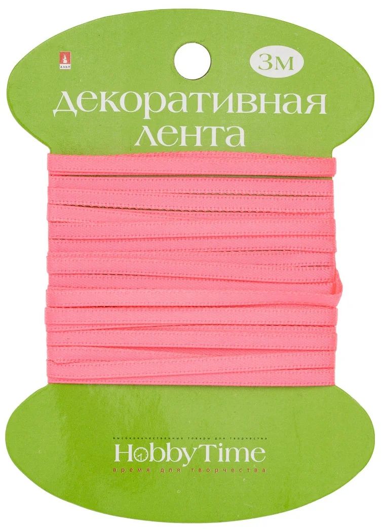 

ЛЕНТА ДЕКОРАТИВНАЯ АТЛАСНАЯ, ШИРИНА 3 ММ., ДЛИНА 3 М., РОЗОВАЯ НЕОНОВАЯ, Арт. 2-613/13, Розовый, 2-613/13