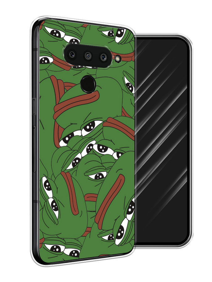 

Чехол Awog на LG V50 ThinQ "Печальный frog", Зеленый;белый, 83850-9
