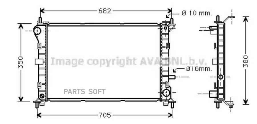 

Радиатор Системы Охлаждения AVA FD2264