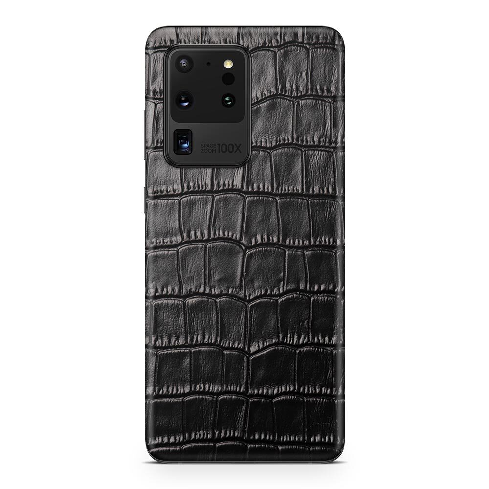 Наклейка Glueskin из натуральной кожи Croco для Samsung Galaxy S20 Ultra 600015752590 черный