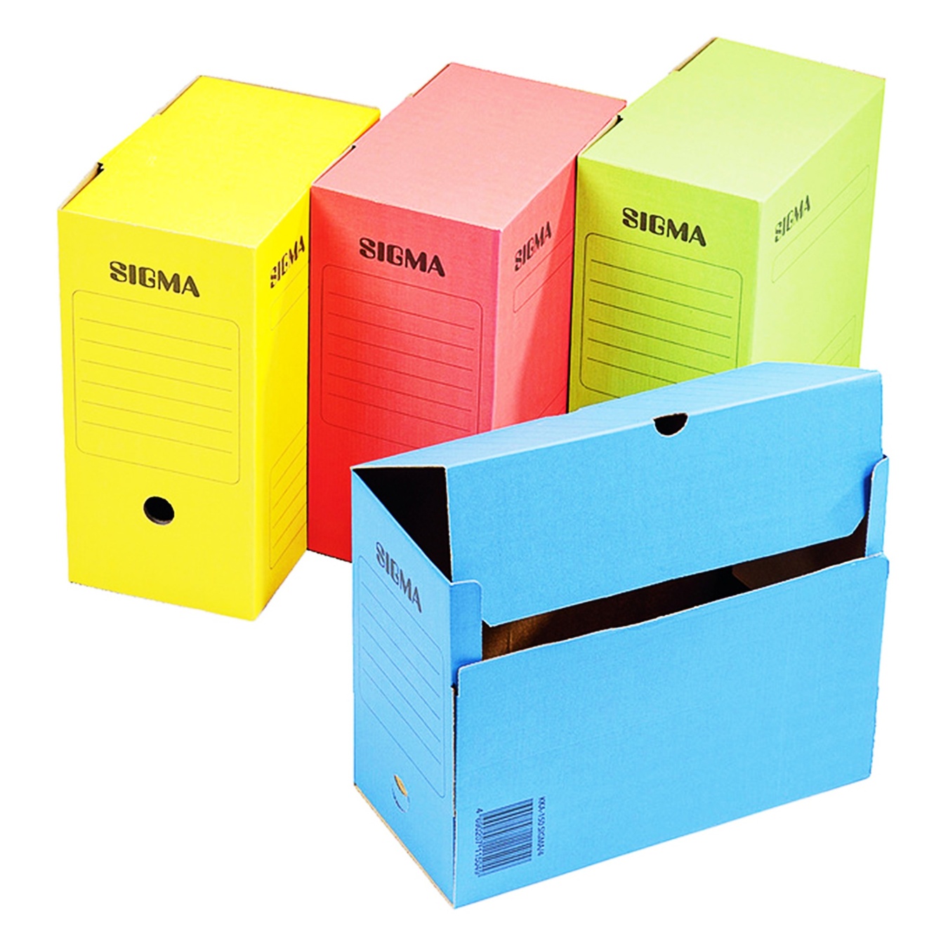 Короб Sigma архивный цветной 340х255х80мм цвета в ассортименте 5шт в упаковке