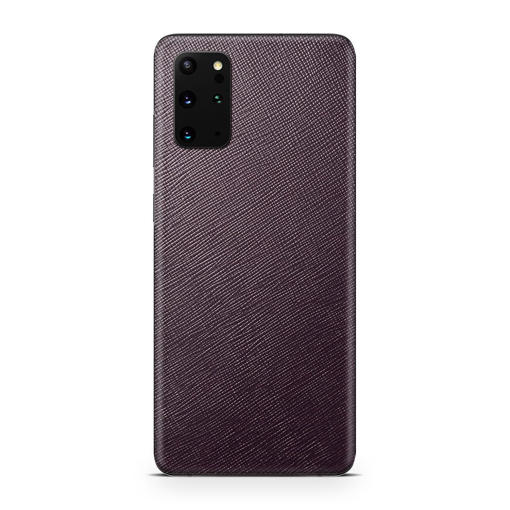 

Наклейка Glueskin с натуральной кожей Saffiano для Samsung Galaxy S20 Plus, Фиолетовый