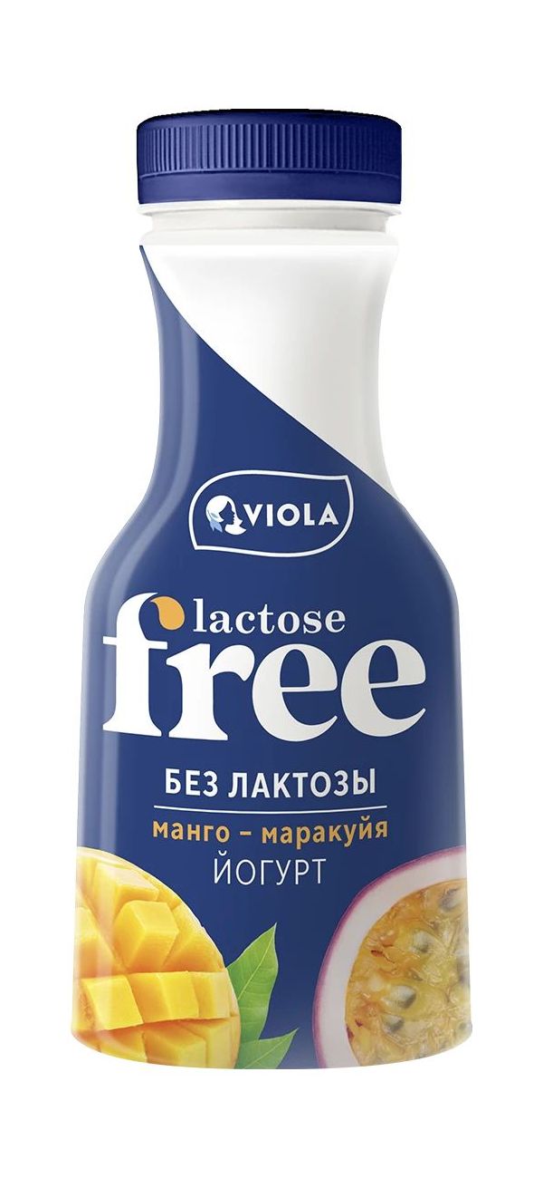 Йогурт питьевой Viola Free манго-маракуйя 1,3% 270 г