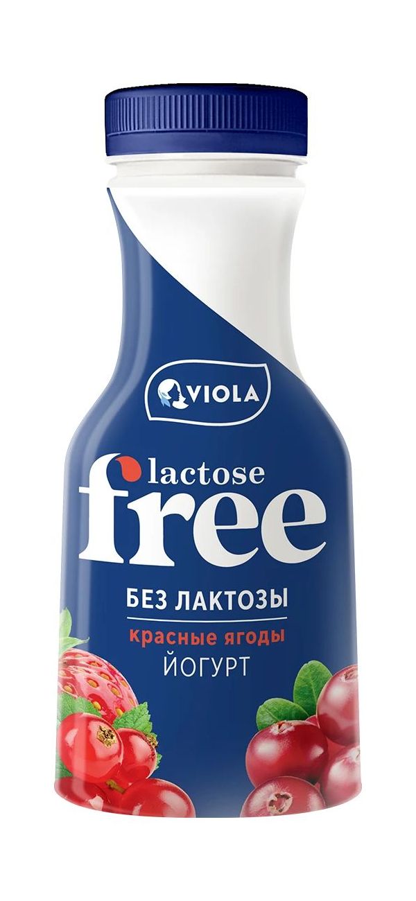 Йогурт питьевой Viola Free красные ягоды 1,3% 270 г