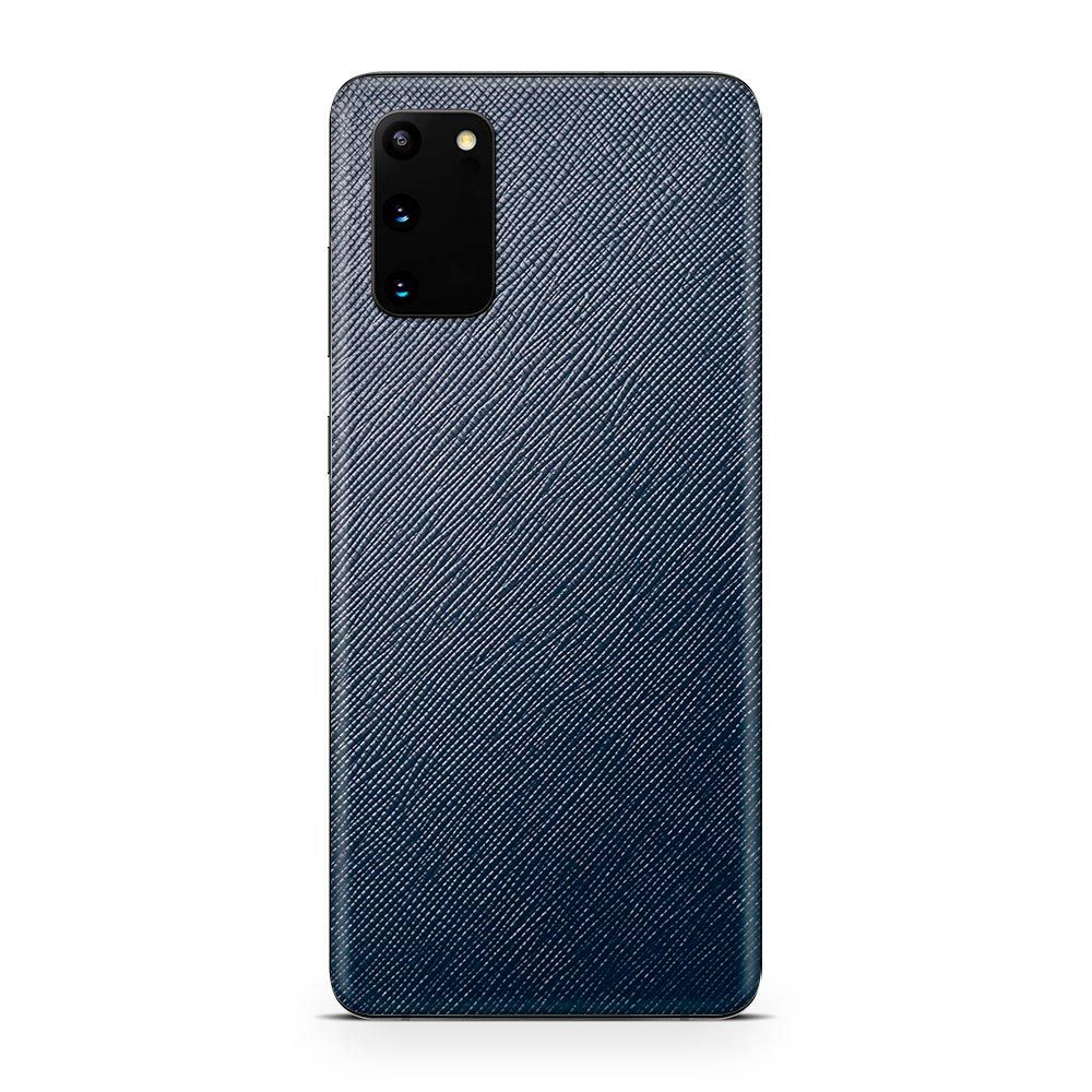 

Наклейка Glueskin с натуральной кожей Saffiano для Galaxy S20 Fe, Синий