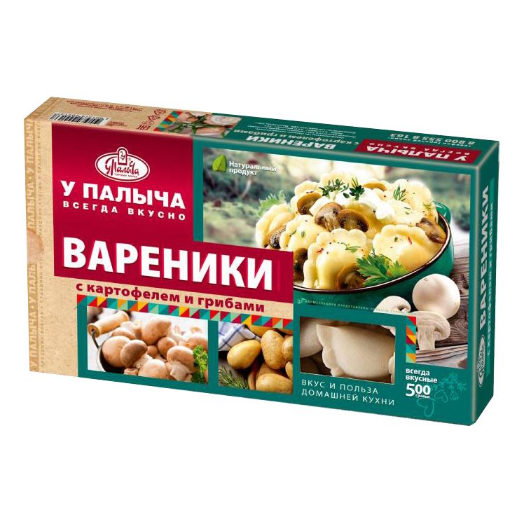 

Вареники От Палыча с картофелем и грибами замороженные 500 г