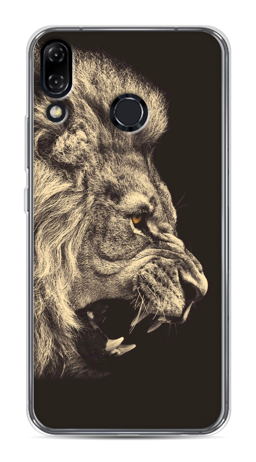

Чехол Awog на Asus Zenfone 5Z ZS620KL "Львиный рык 2", Бежевый;черный, 43450-1