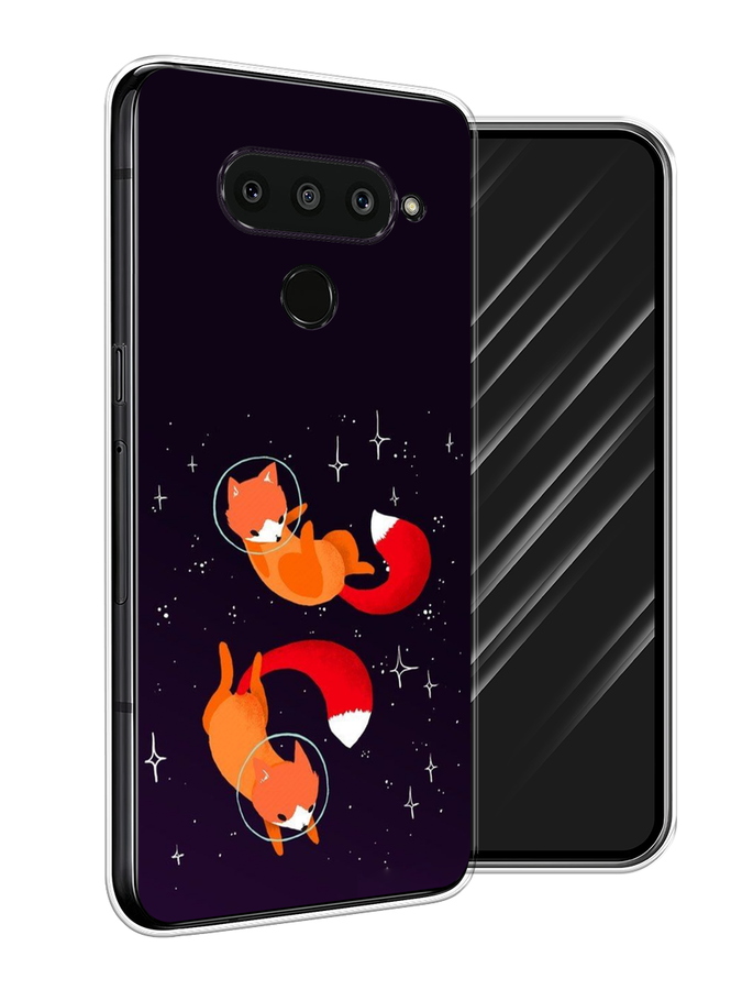 

Чехол Awog на LG V50 ThinQ "Лисы космонавты", Оранжевый, 83850-4