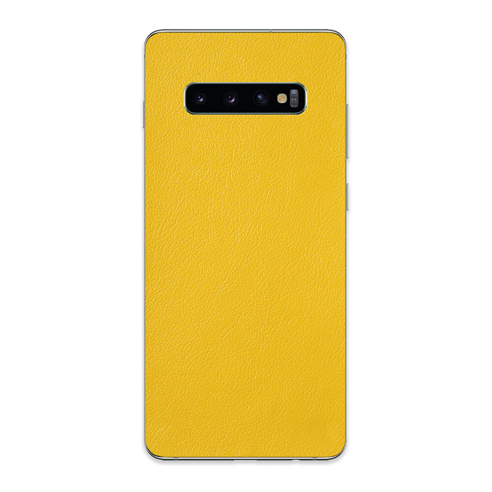 

Наклейка Glueskin С Натуральной Кожей Rook для Samsung Galaxy S10, Желтый