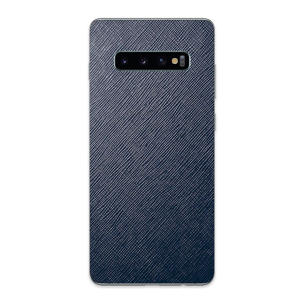 

Наклейка Glueskin с натуральной кожей Saffiano для Samsung Galaxy S10 Plus, Синий