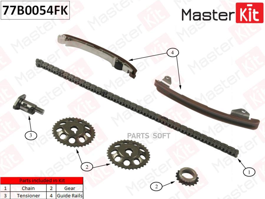 

Комплект Цепи Грм Toyota 1.8vvti 2zzge 77b0054fk MasterKit арт. 77B0054FK