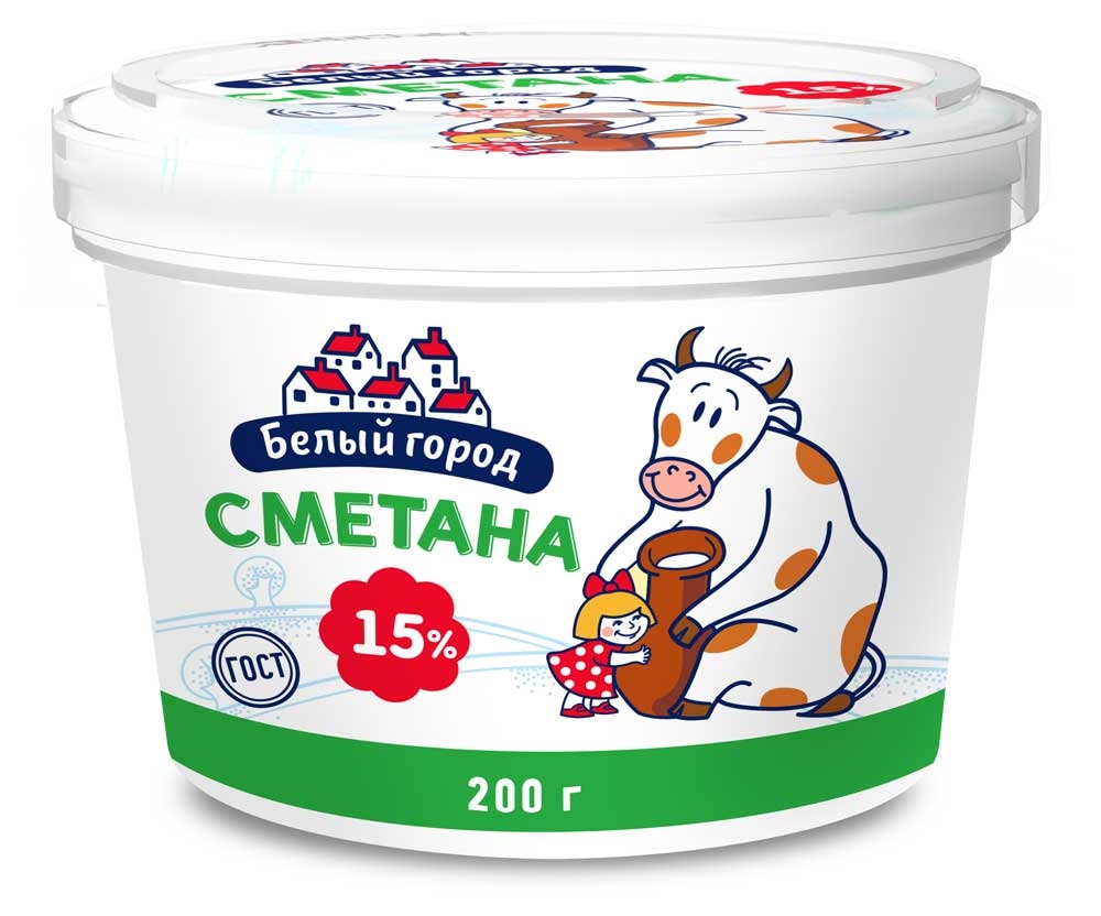 

Сметана Белый Город 15% 180 г