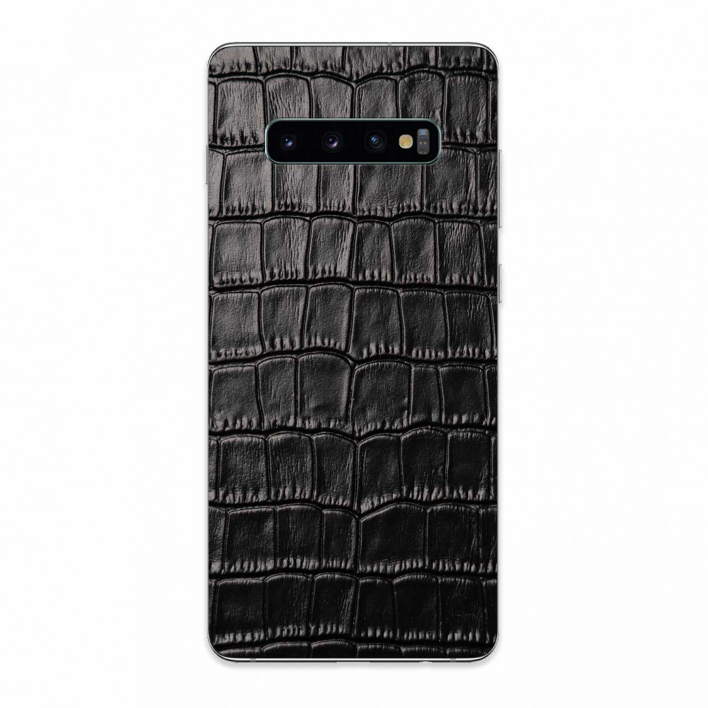 

Наклейка Glueskin Из Натуральной Кожи Croco для Samsung Galaxy S10 Plus, Черный