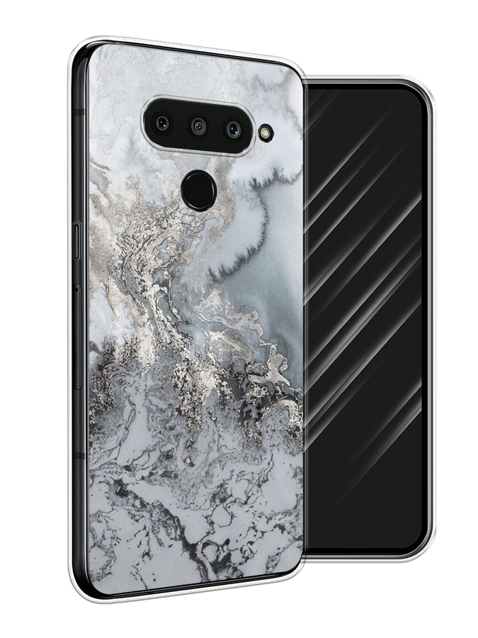 

Чехол Awog на LG V50 ThinQ "Морозная лавина серая", Серый;серебристый, 83850-3