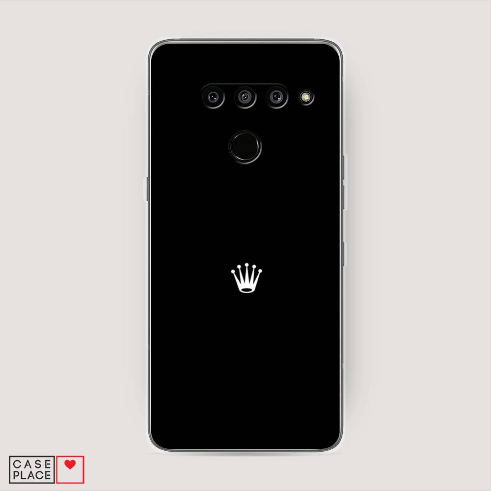 фото Чехол awog "белая корона на черном фоне" для lg v50 thinq