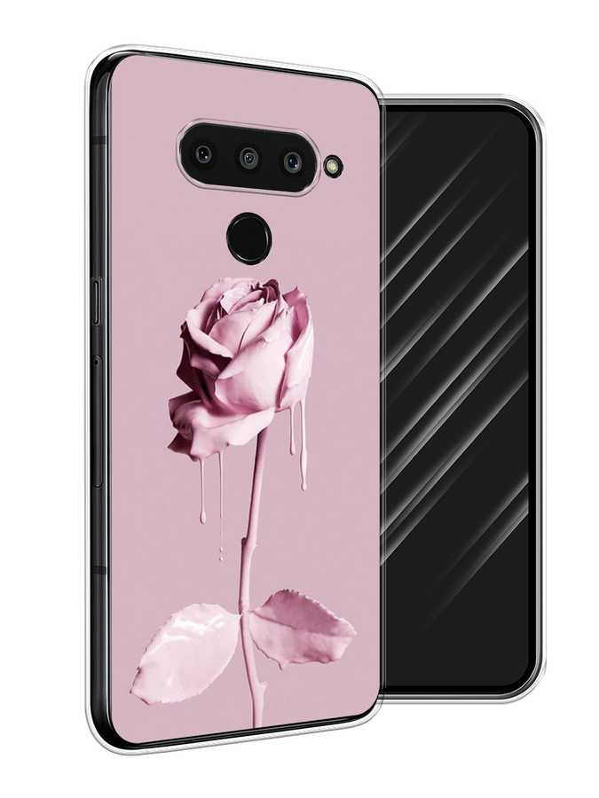 

Чехол Awog на LG V50 ThinQ "Роза в краске", Белый;розовый, 83850-8
