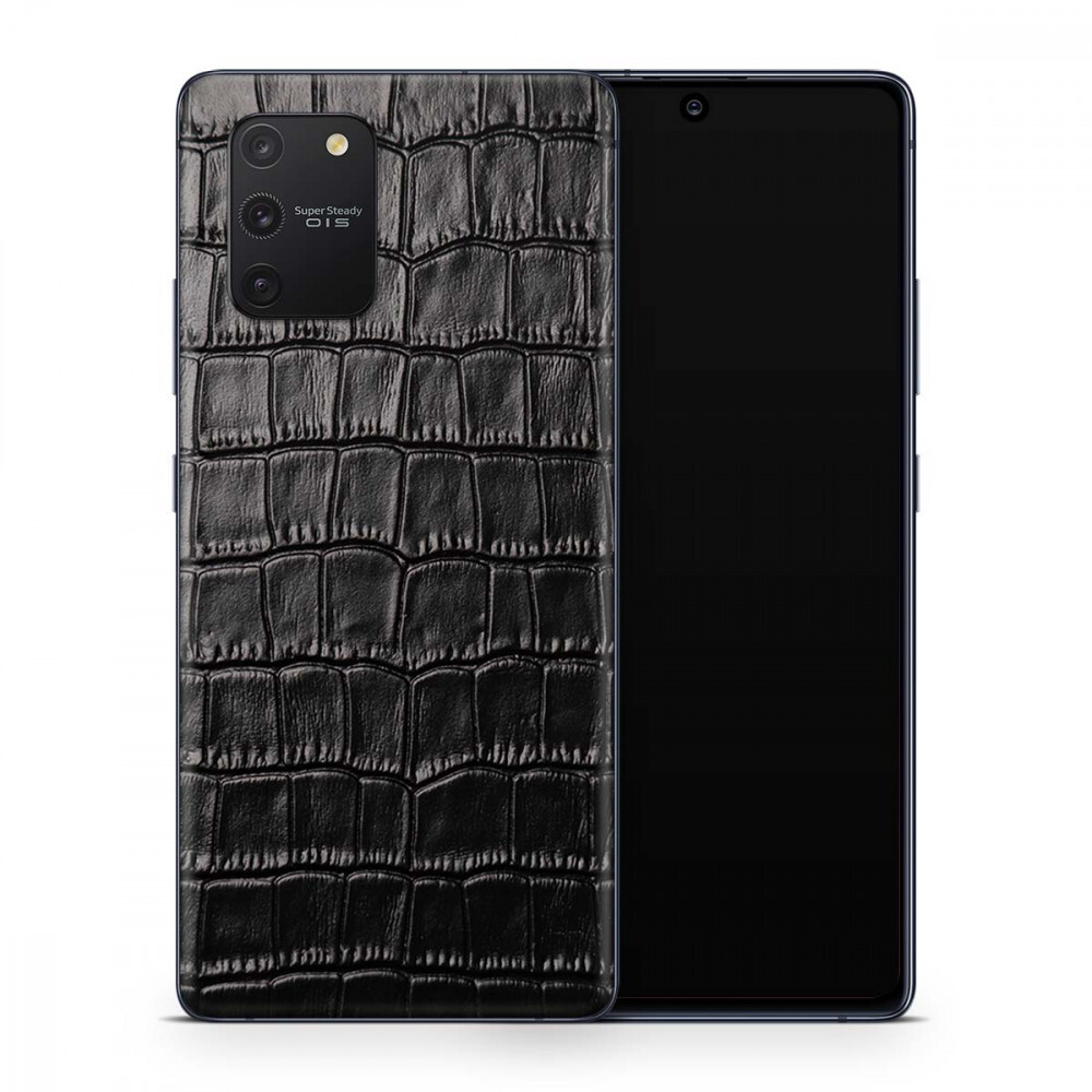 

Наклейка Glueskin Из Натуральной Кожи Croco для Samsung Galaxy S10 Lite, Черный