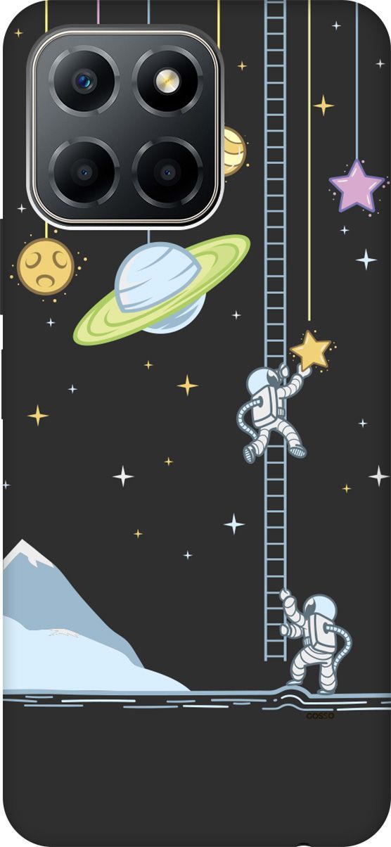 

Чехол на Honor X6/X8 5G с 3D принтом "Ladder into Space" черный, Черный;белый, 158180