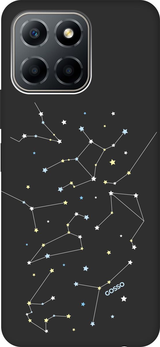 

Чехол на Honor X6/X8 5G с 3D принтом "Constellations" черный, Черный;белый, 158180
