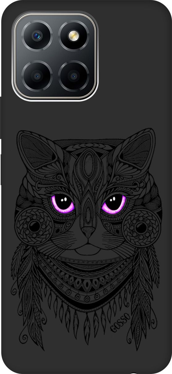 

Чехол на Honor X6/X8 5G с 3D принтом "Grand Cat" черный, Черный;розовый, 158180