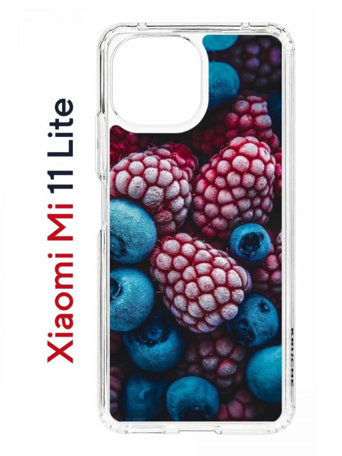 фото Чехол на xiaomi mi 11 lite kruche print fresh berries,противоударный бампер с принтом кruче