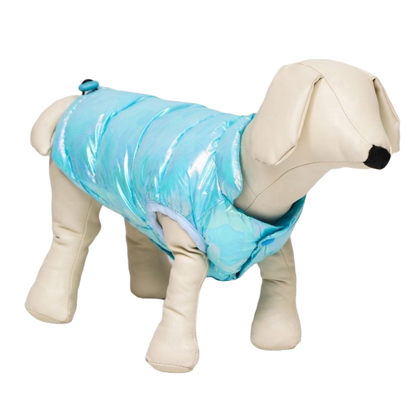фото Куртка для собак, двухсторонняя с утяжкой, размер 8, голубая nobrand