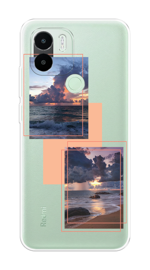 

Чехол на Xiaomi Redmi A1+, Xiaomi Redmi A2+, Poco C51/C50 "Sky collage", Розовый;прозрачный;синий, 319350-1