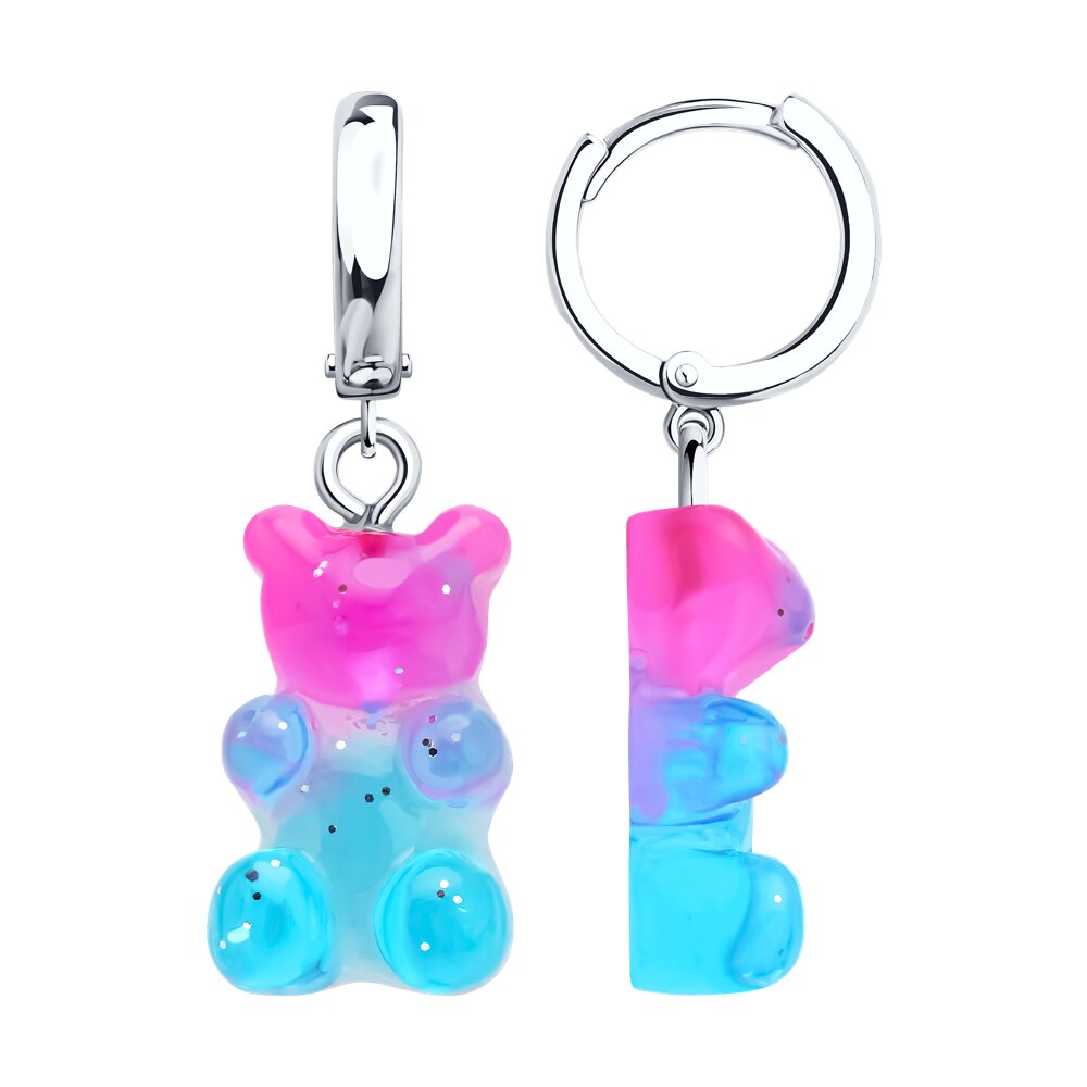 

Серьги из серебра SOKOLOV 94027089, эпоксидная смола, 94027089